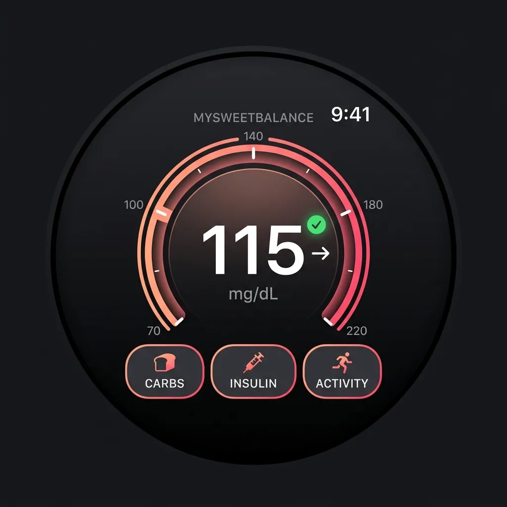 MySweetBalance-Oberfläche der Apple-Watch-App
