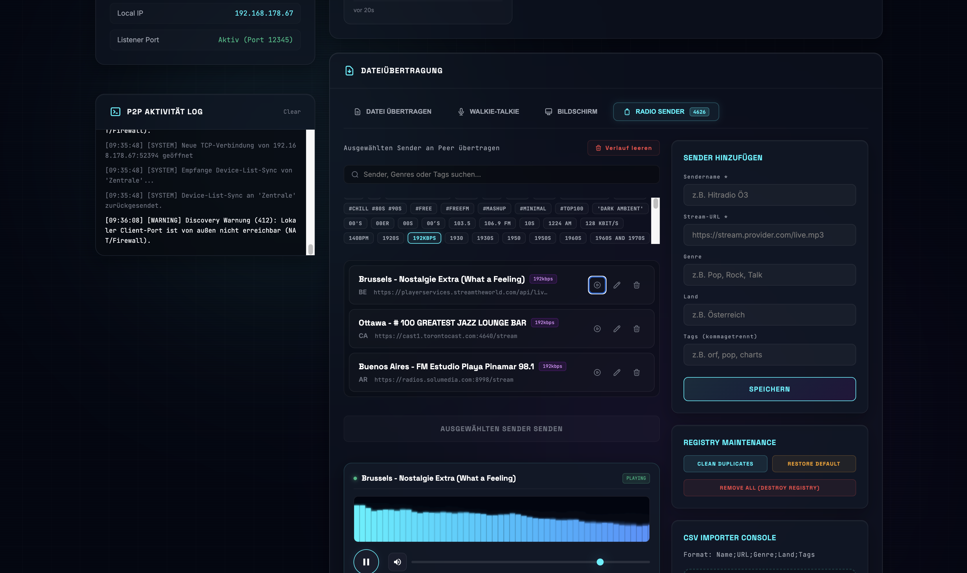 P2P Radio Interface
